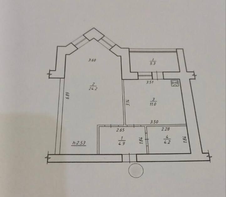 Продажа 1-комнатной квартиры 49.6 м², Прокофьева ул.