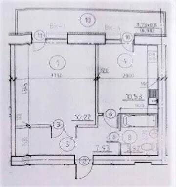 Продажа 1-комнатной квартиры 48 м², Михаила Лушпы просп.