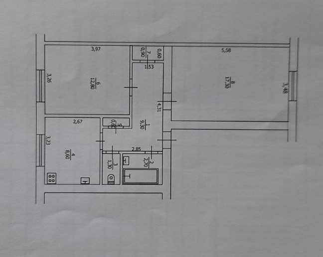 Продажа 2-комнатной квартиры 53.5 м², Леся Курбаса ул.