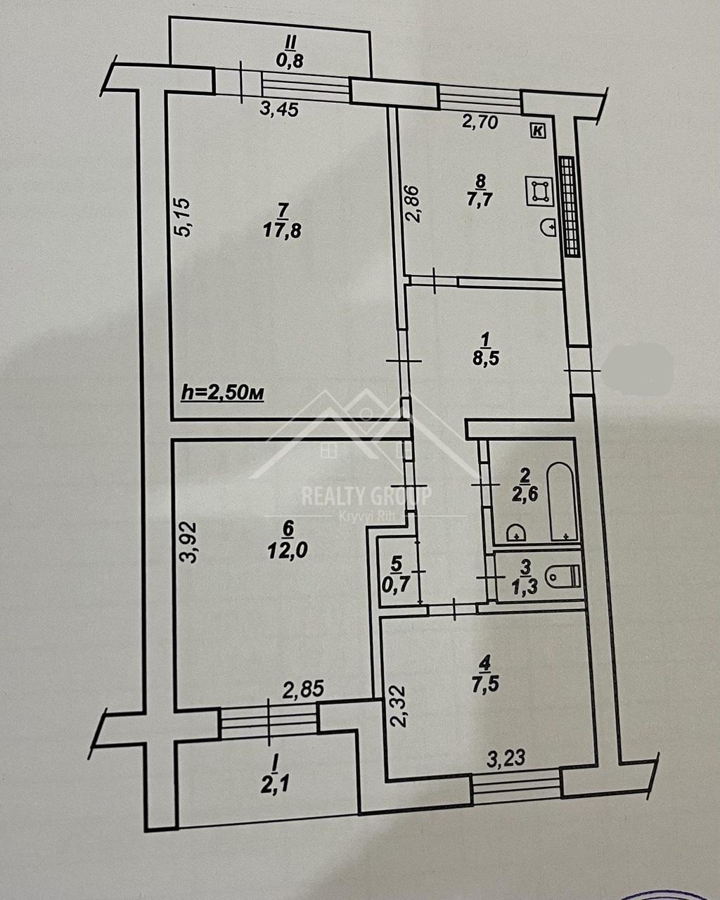 Продаж 3-кімнатної квартири 61 м², Кропивницького вул., 95