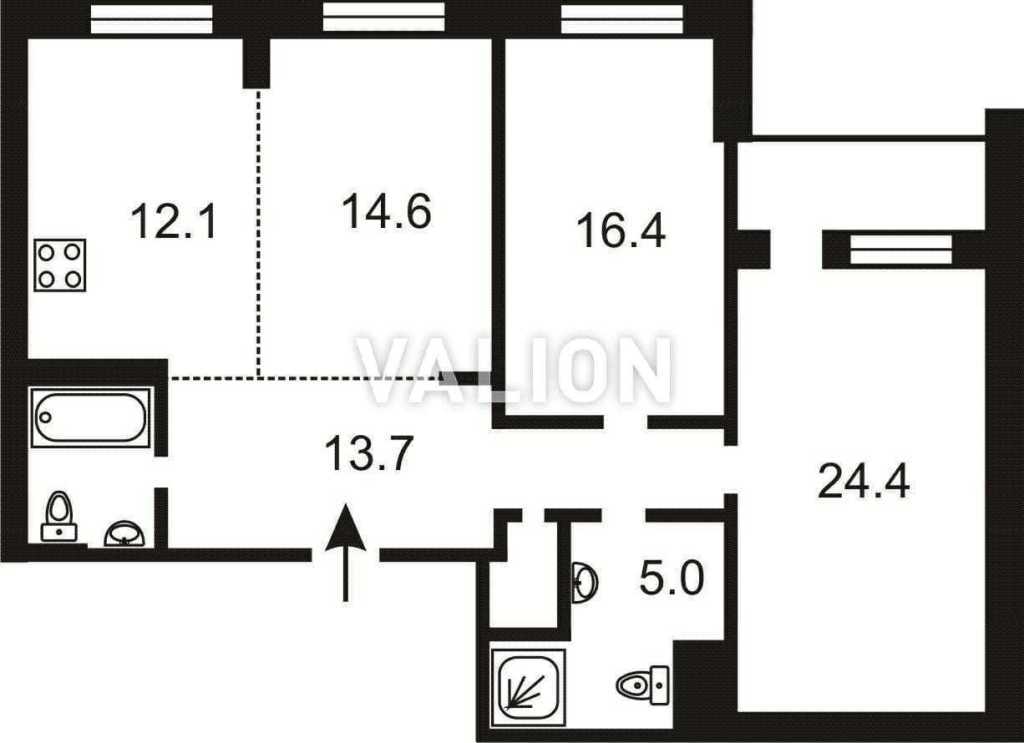 Продаж 3-кімнатної квартири 105 м², Правди просп., 43А