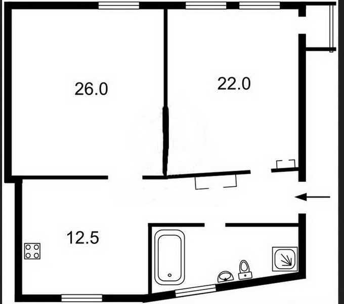 Продажа 2-комнатной квартиры 76 м², Институтская ул., 24/7