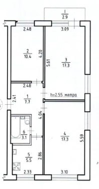 Продажа 3-комнатной квартиры 64.2 м², Романа Атаманюка ул.