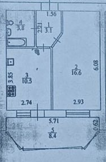 Продажа 1-комнатной квартиры 43 м², Бышевская ул.
