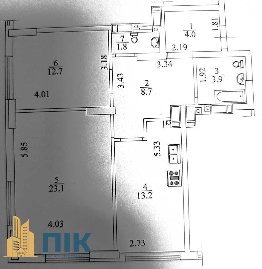 Продажа 2-комнатной квартиры 68 м², Выговского ул., 2Д/5
