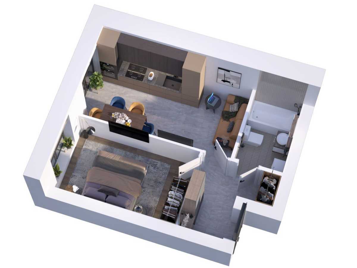 Продажа 1-комнатной квартиры 33 м², Институтская ул., 5