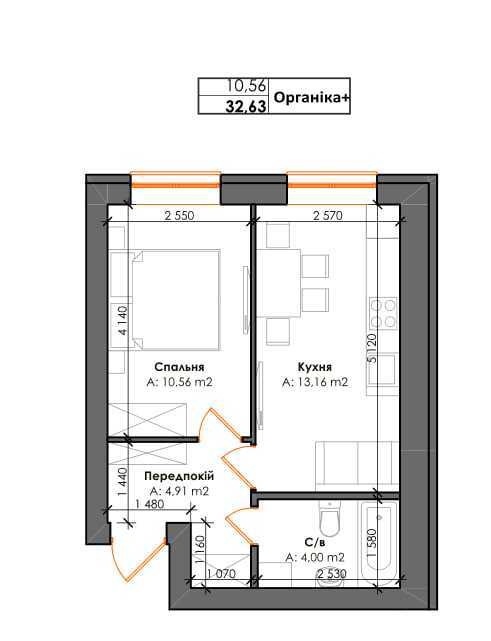 Продажа 1-комнатной квартиры 33 м², Институтская ул., 5