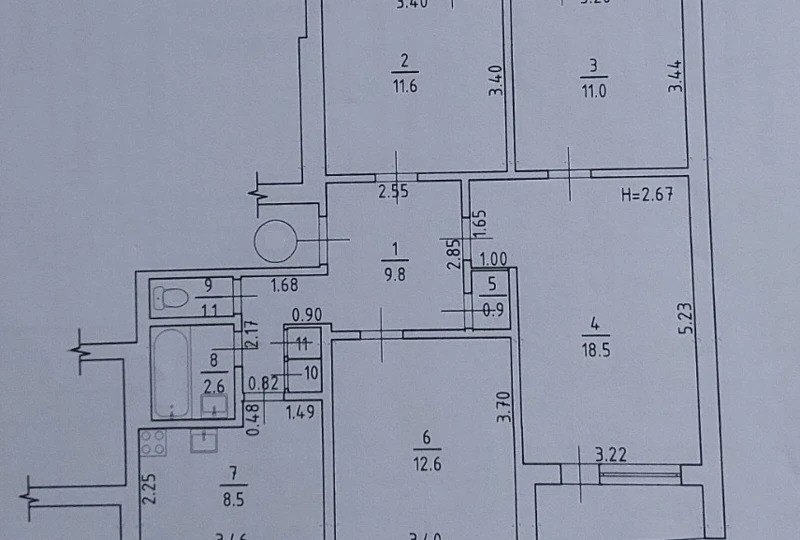 Продажа 4-комнатной квартиры 87 м²
