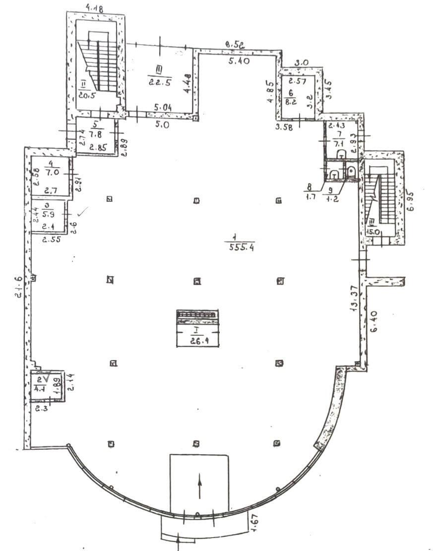 Аренда торгового помещения 2106 м², Электрозаводская ул.