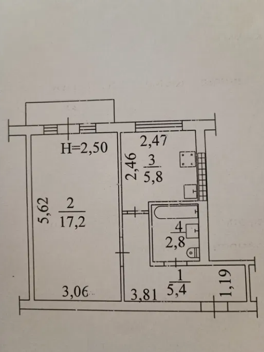 Продаж 1-кімнатної квартири 32 м², Петрова Генерала вул.