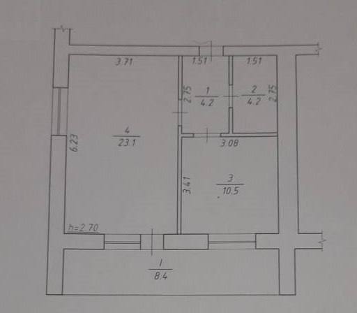 Продажа 1-комнатной квартиры 50.4 м², Институтский пер.
