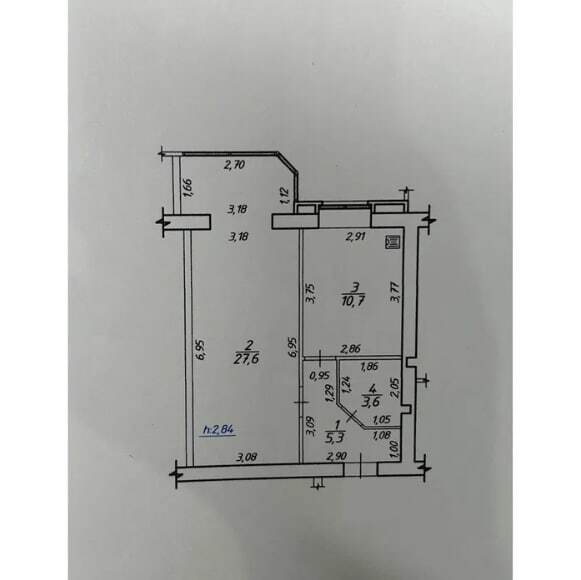 Продаж 1-кімнатної квартири 47.2 м², Харківська вул.