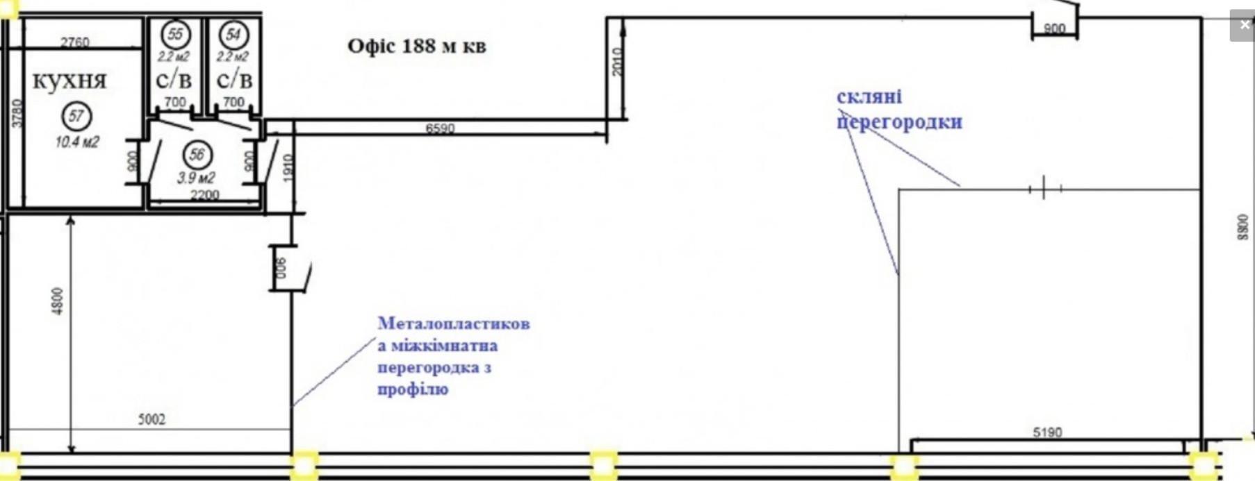 Аренда офиса 188 м², Шолуденко ул., 3