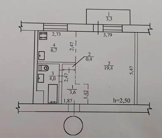 Продажа 1-комнатной квартиры 37 м², Героев Крут ул.