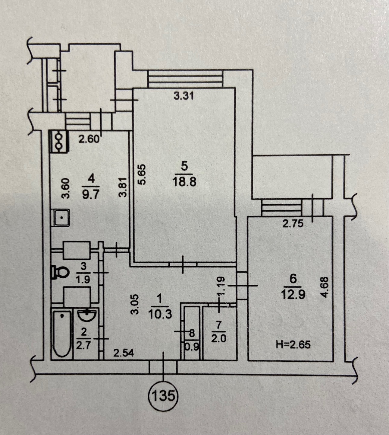 Продажа 2-комнатной квартиры 67.3 м², Александра Архипенко ул., 2/12