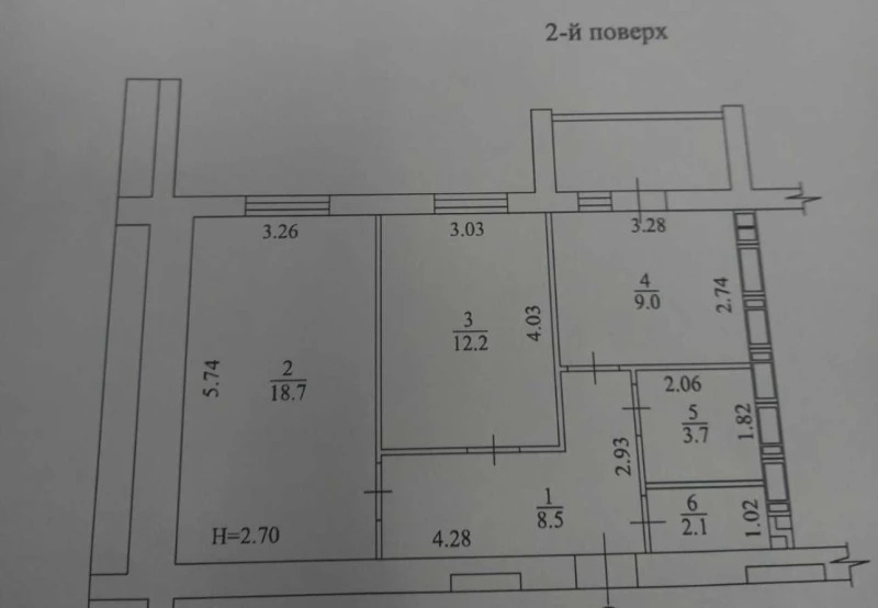 Продажа 2-комнатной квартиры 54 м²