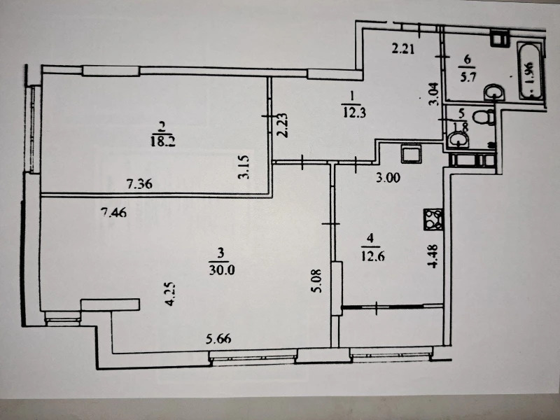 Продажа 2-комнатной квартиры 84 м²