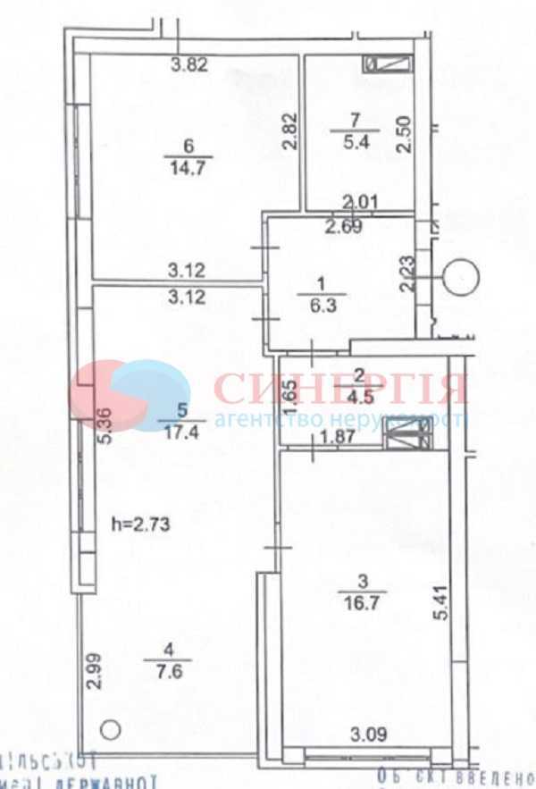 Аренда 3-комнатной квартиры 80 м², Тираспольська, 60