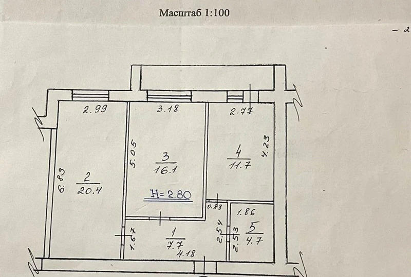 Продаж 2-кімнатної квартири 67 м²