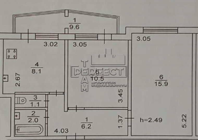Продажа 2-комнатной квартиры 48 м², Ларисы Руденко ул., (Кольцова) (бульвар) 11а