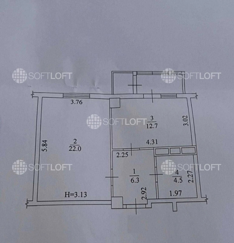 Продажа 1-комнатной квартиры 49 м²