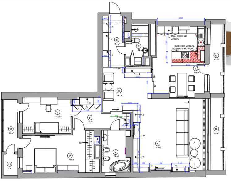 Продажа 3-комнатной квартиры 150 м², Евгения Коновальца ул., 44А
