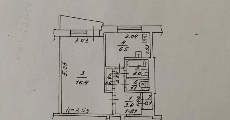 Продаж 1-кімнатної квартири 32 м²