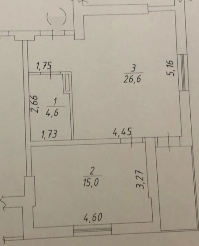 Продаж 1-кімнатної квартири 49 м²