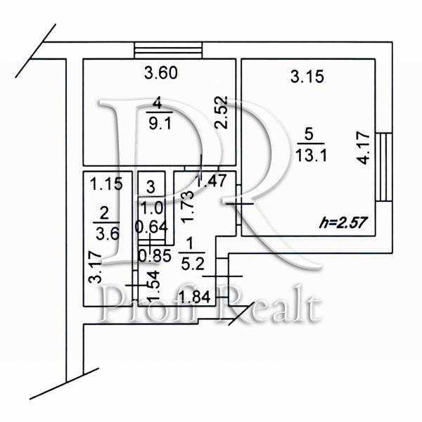 Продажа 1-комнатной квартиры 32 м², Вокзальна вулиця, 13