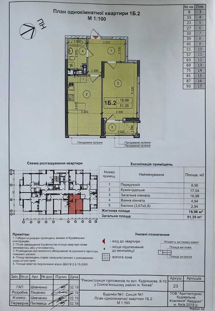 Продаж 1-кімнатної квартири 52 м², Кудряшова вул., 8-10