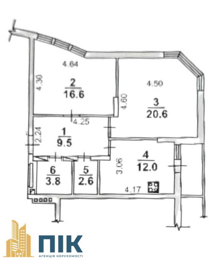 Продаж 2-кімнатної квартири 67 м², Василя Касіяна вул., 2/1