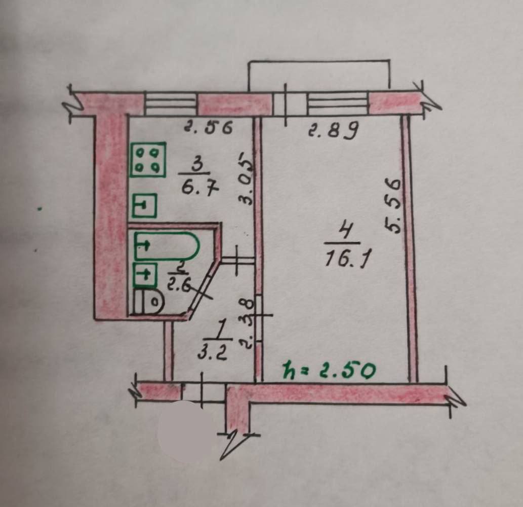 Продаж 1-кімнатної квартири 31 м², Тараса Шевченка просп.