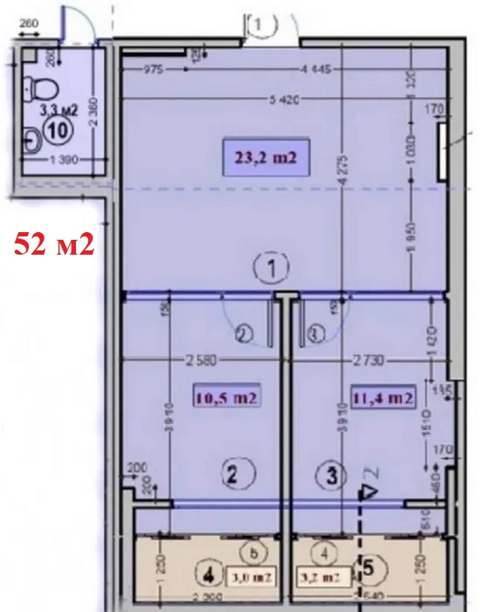 Аренда офиса 50 м², Константиновская ул.