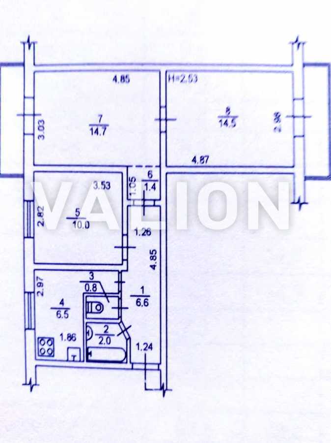 Продаж 3-кімнатної квартири 61 м², Ромена Роллана бул., 5/8