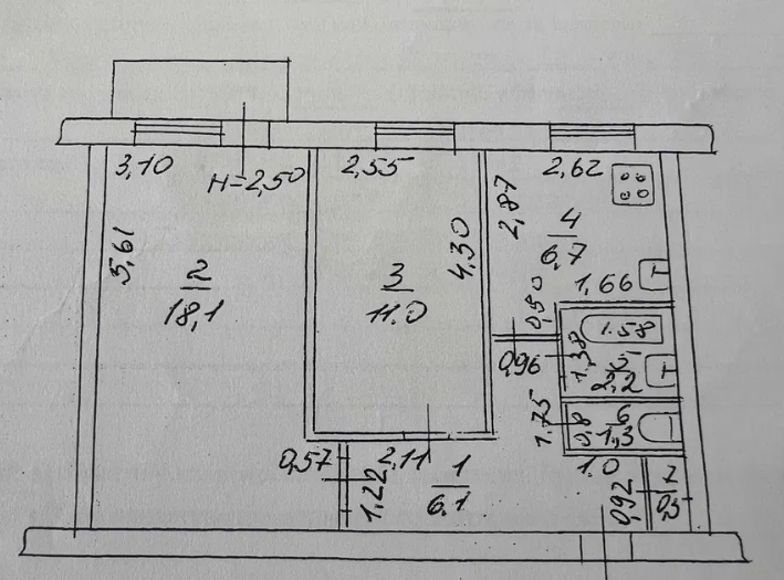 Продажа 2-комнатной квартиры 47 м², Академика Глушко просп.