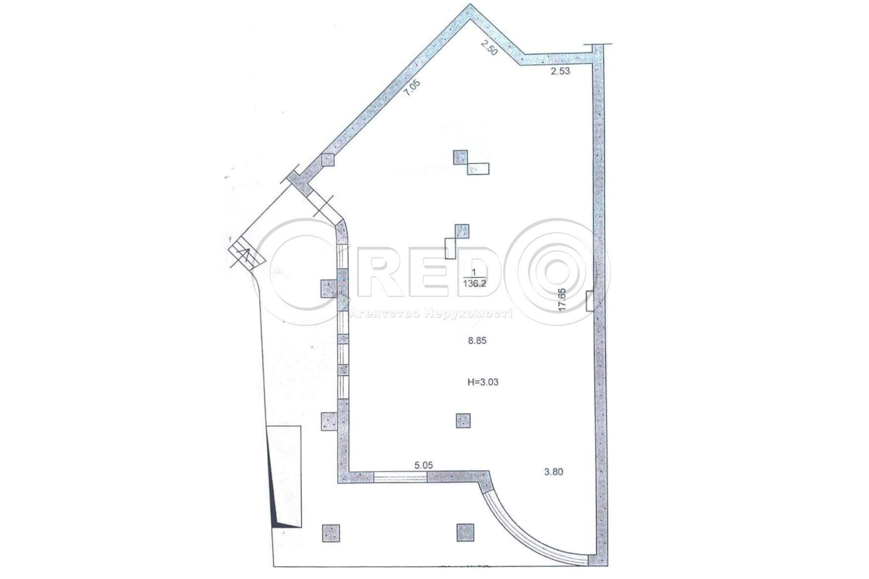 Аренда торгового помещения 136.2 м², Владимира Великого ул.