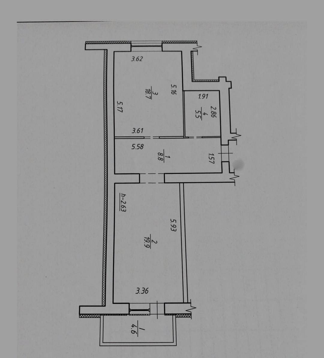 Продаж 1-кімнатної квартири 56 м², Михайла Лушпи просп.