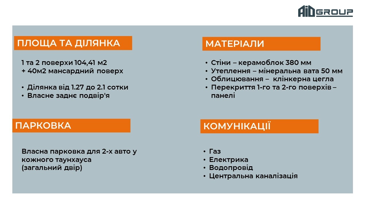 Продаж таунхауса 100 м²