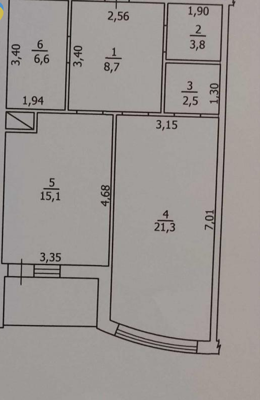 Продажа 2-комнатной квартиры 60 м², Аркадиевская ул.
