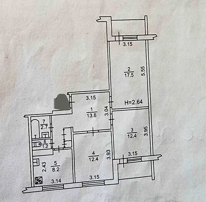 Продажа 3-комнатной квартиры 76 м², Академика Глушкова просп., 33