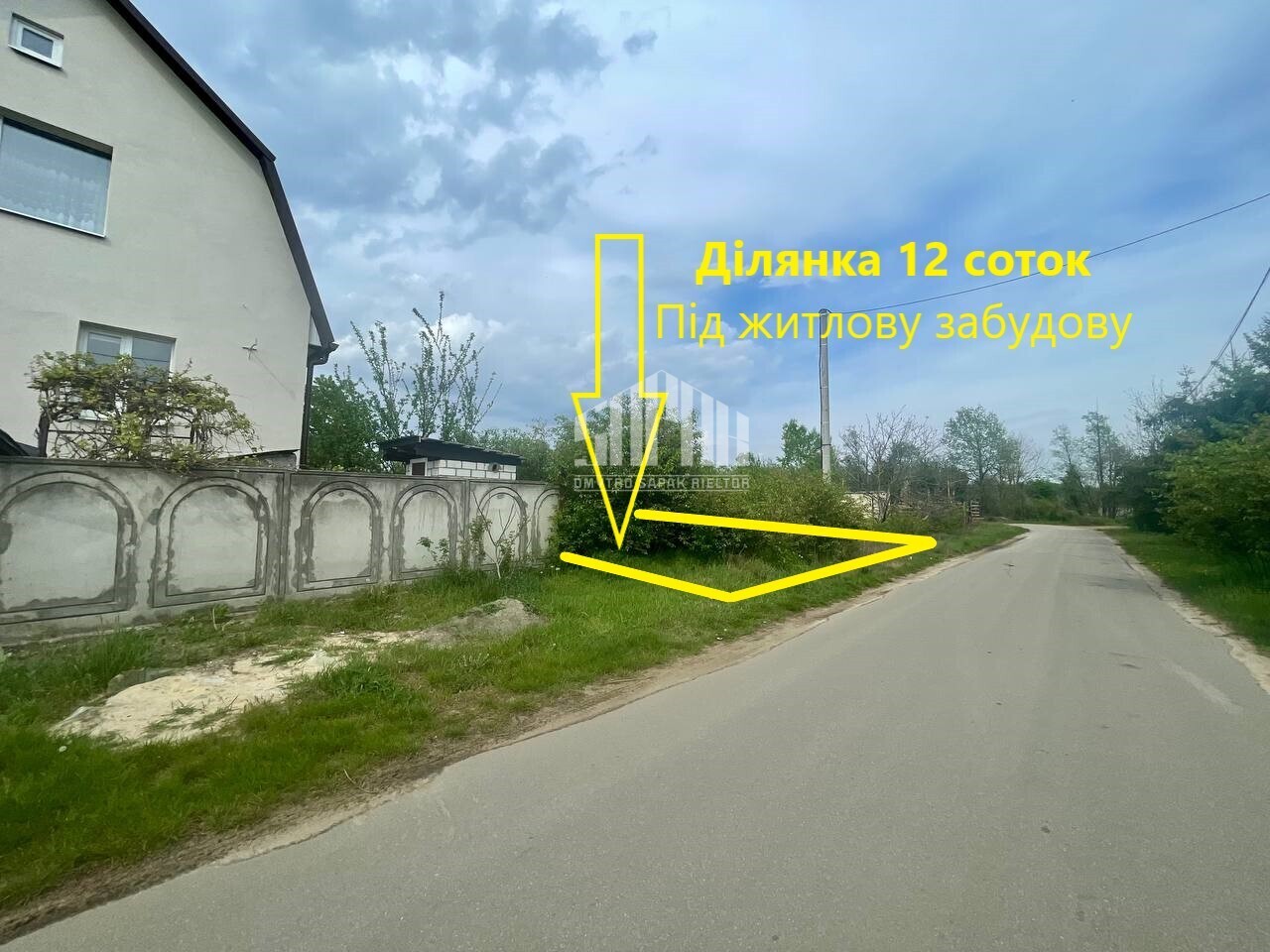 Продаж ділянки під індивідуальне житлове будівництво 12 соток, ул.Ивана Франка