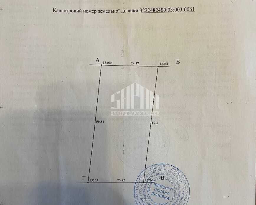 Продаж ділянки під індивідуальне житлове будівництво 12 соток, Івана Франка