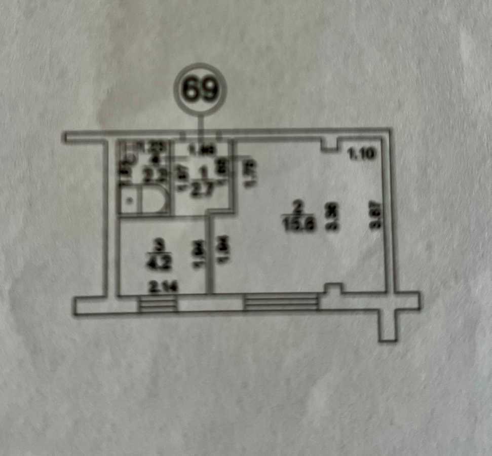 Продаж 1-кімнатної квартири 24.7 м², Олеся Бабія вул., Телиги, 51