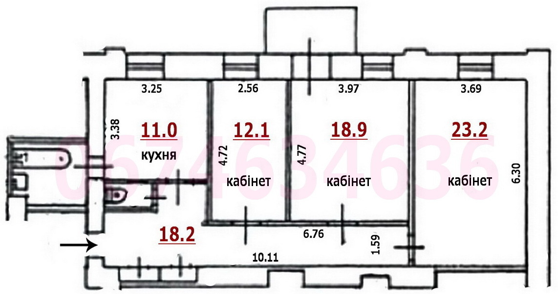 Аренда офиса 90 м², Саксаганского ул., 44