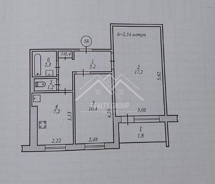 Продаж 2-кімнатної квартири 46 м², Ботанічна 4