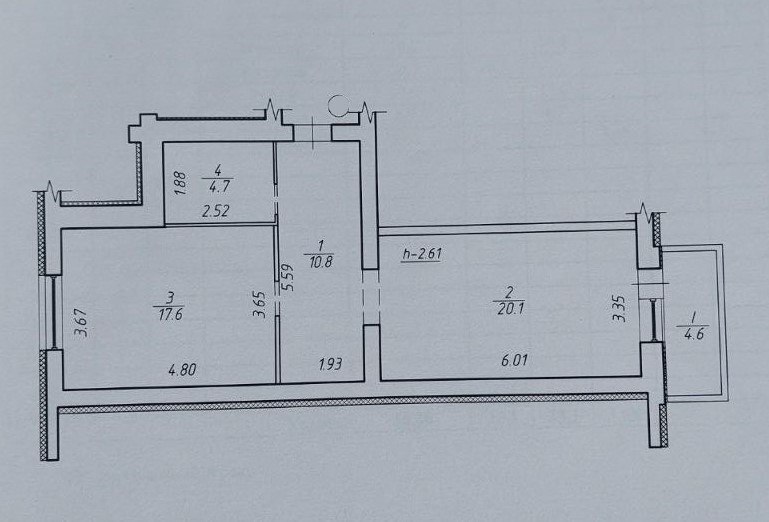 Продаж 1-кімнатної квартири 57.8 м², Михайла Лушпи просп.