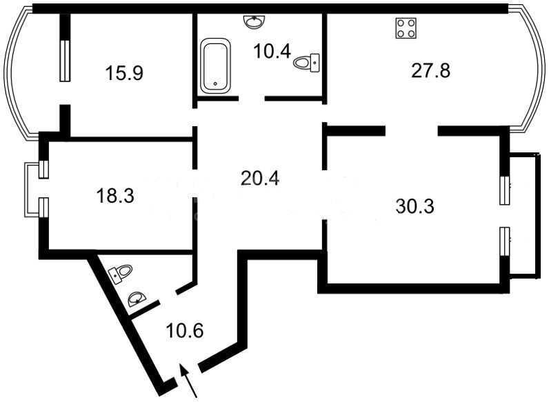 Продаж 1-кімнатної квартири 147 м², Оболонська вул., 7