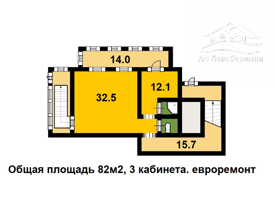 Оренда приміщення вільного призначення 82 м², Ділова вул., 6