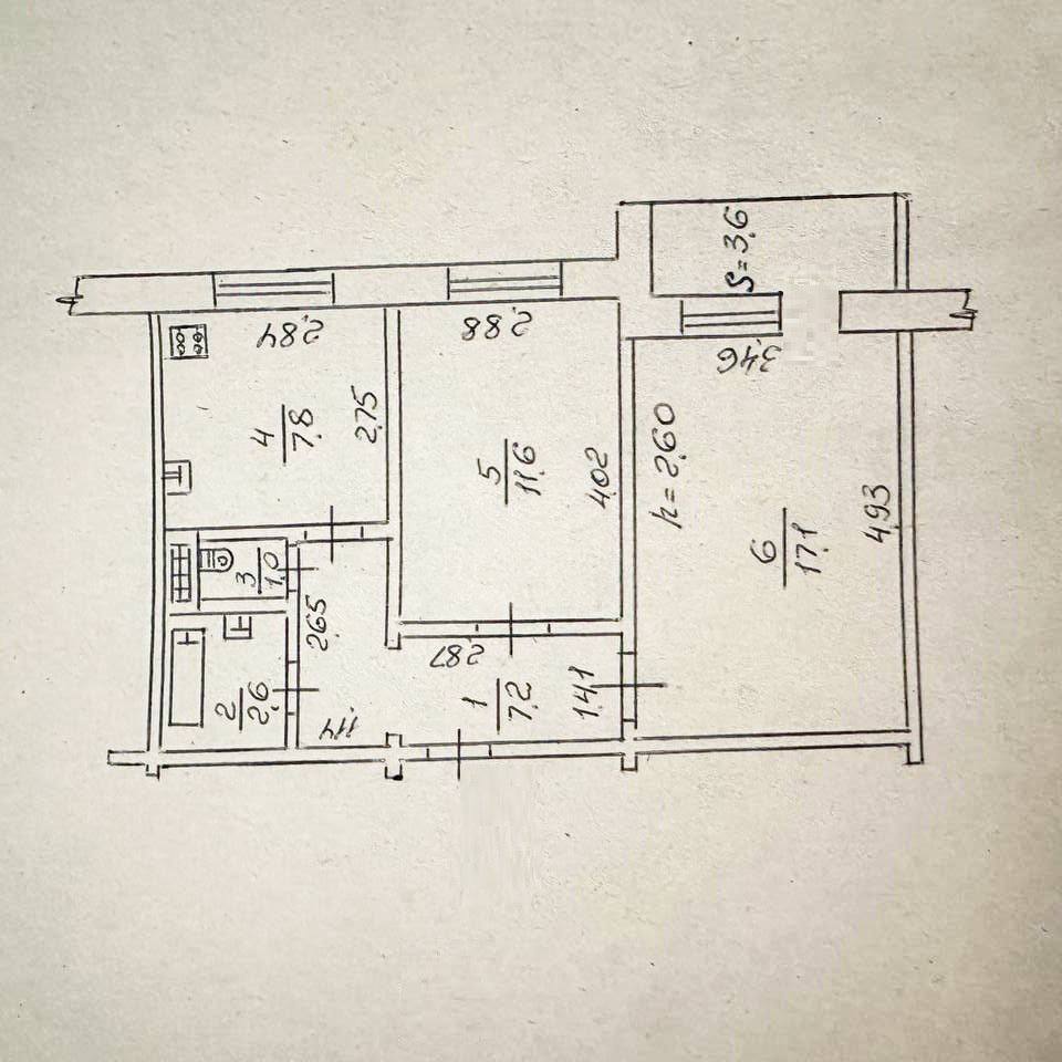Продаж 2-кімнатної квартири 50.9 м², Харківська вул.