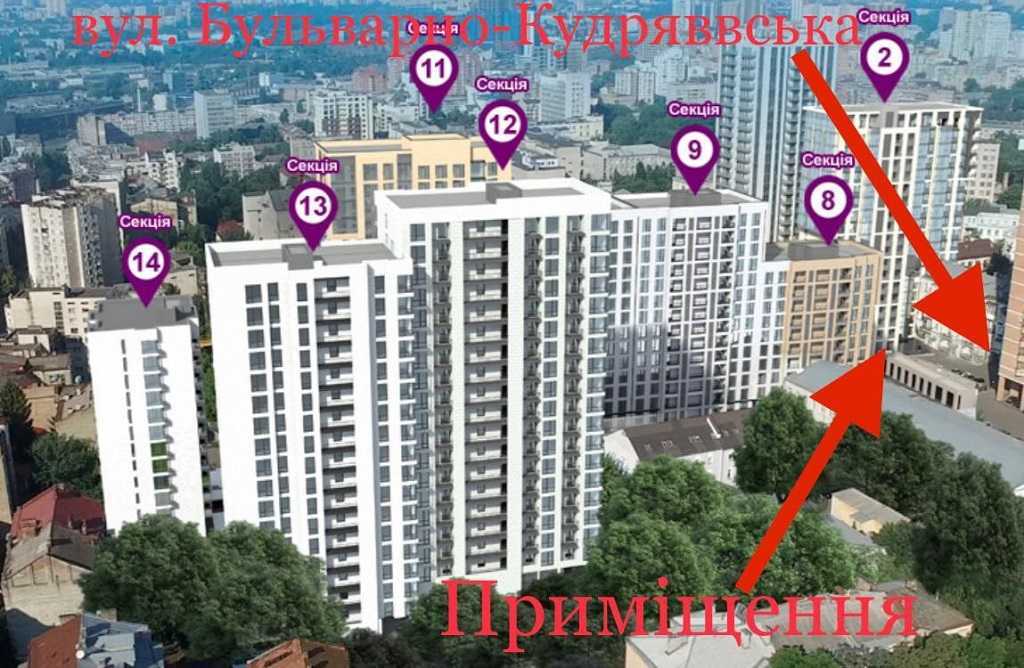 Оренда іншого торгівельного приміщення 160 м², Бульварно-Кудрявська вул., 17